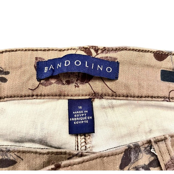 Bandolino Jeans Womens 16 Brown Lt Olive Missy High Rise Mandie - Picture 4 of 5